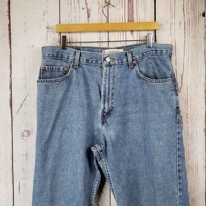 Levis 505 Mens Straight Leg Jeans Size 36x30 Light Wash Cotton Blue